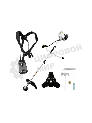 Триммер бензиновый Kranz KR-52, 52см3, 3 л.с, разборная штанга