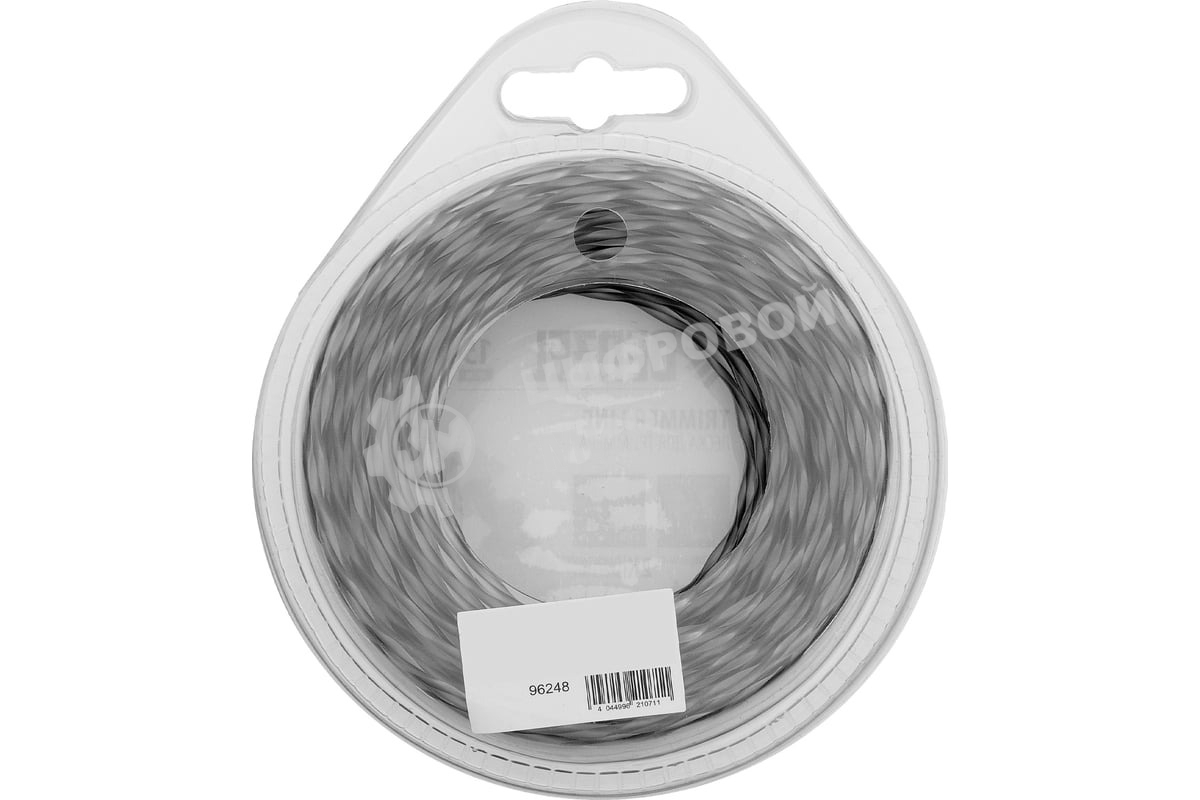 Леска для триммера Denzel двухкомпонентная эллипс 2,4мм х 15м, блистер EXTRA CORD