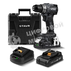 Дрель-шуруповерт СТАВР SDD 18BL-2K, 18 В, 2 Ач, 50 Нм, бесщеточный