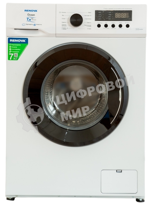 Стиральная машина Renova WAF-7012SM91 белый, загрузка фронтальная 7 кг, 1200 об/мин, класс A+++