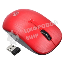 Мышь беспроводная Oklick 525MW красный, 1000 dpi, радиоканал, USB, кнопки - 3