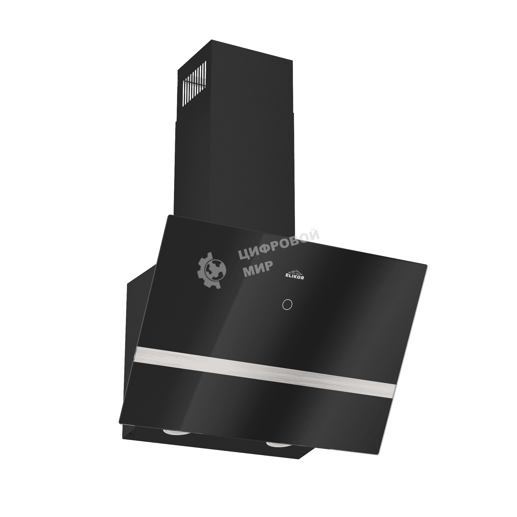 Вытяжка наклонная Elikor Rise BK 60 черный, 60 см, 750 куб. м/ч, 56 дБ