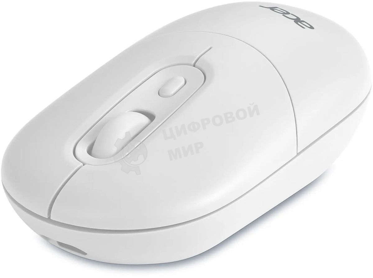 Мышь беспроводная Acer OMR301 белый, 1600 dpi, радиоканал, Bluetooth, USB, кнопки - 4