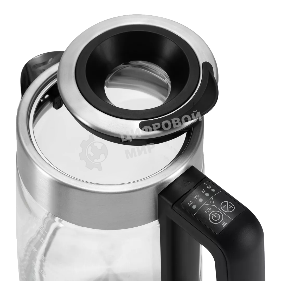 Чайник электрический Polaris PWK-1725-СGLD серебристый матовый, 1.7 л, 2200 Вт