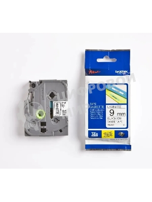 Картридж Brother TZ-E221 9 мм, 8 м, черный шрифт, белый фон, для BROTHER P-Touch
