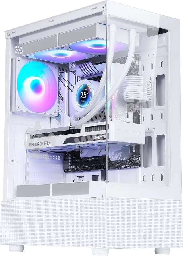 Компьютерный корпус AeroCool/Formula Crystal Z1 белый без БП ATX 2xUSB 2.0 1xUSB 3.0 audio bott PSU