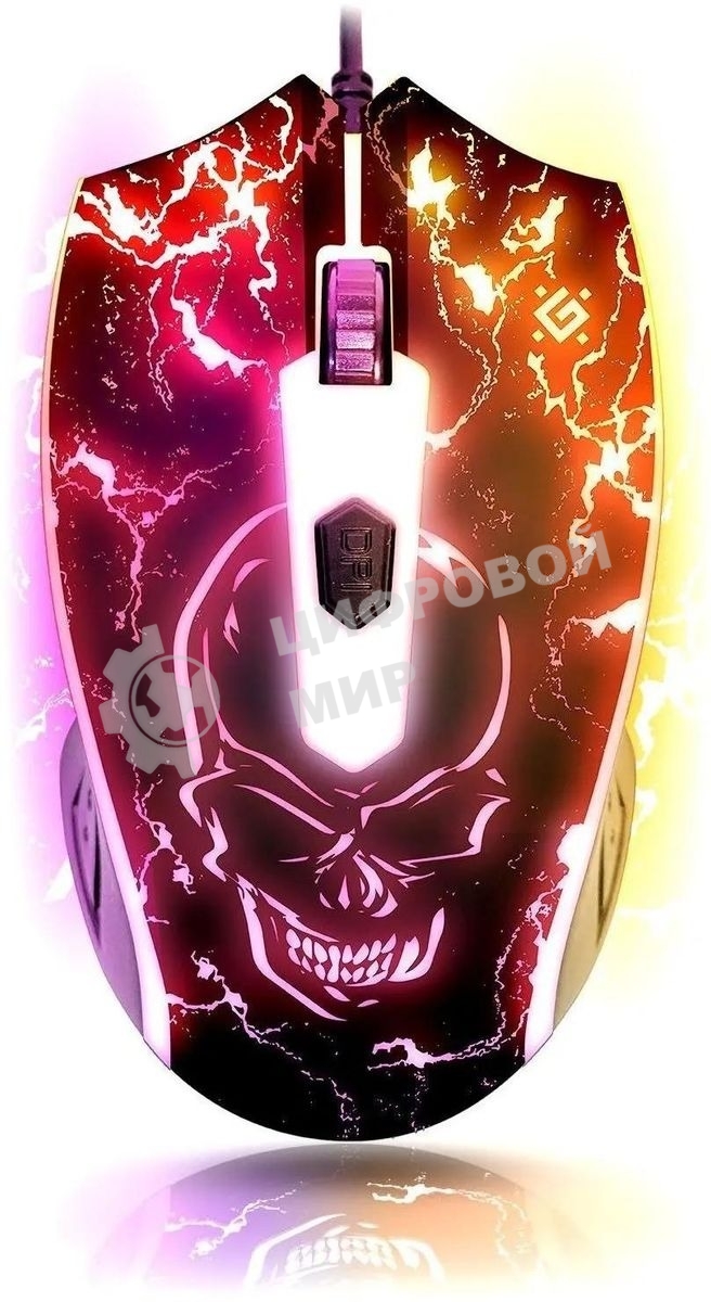 Мышь проводная Defender Overmatch GM-069 черный, 2400 dpi, USB, кнопки - 4