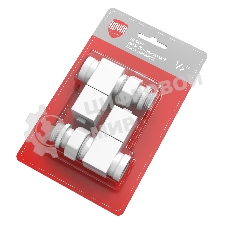 Набор дизайн-вентилей Royal Thermo CUBE, прямой (белый) 1/2
