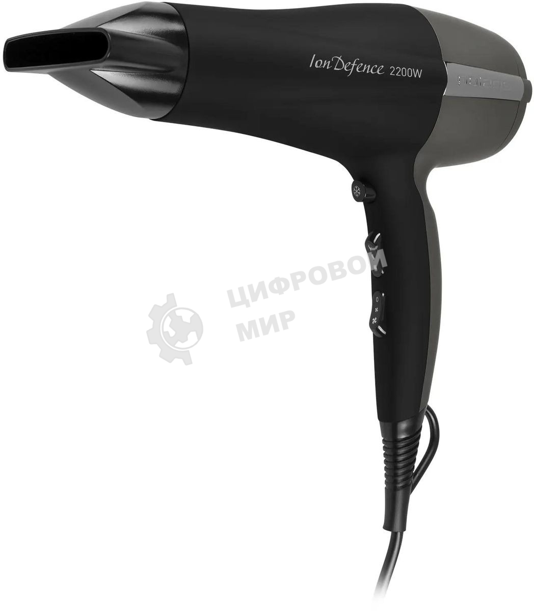 Фен Polaris PHD 2245Ti черный/серый, 2200 Вт, ионизация