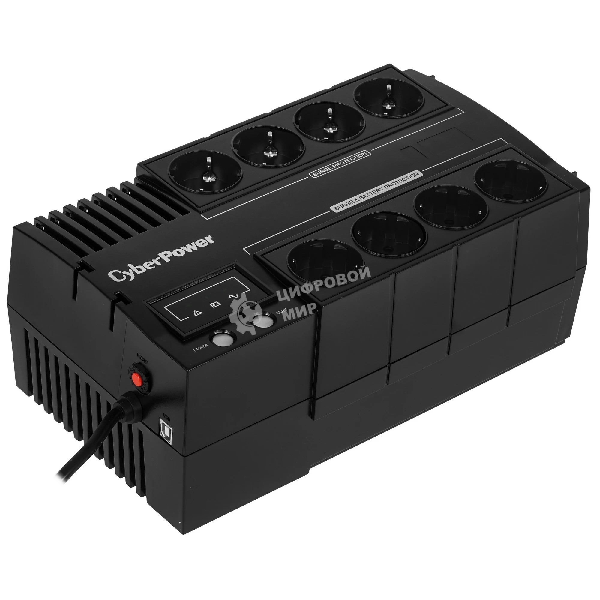 Источник бесперебойного питания CyberPower BS650E NEW/650 ВА/390 Вт/8 х CEE 7 (евророзетка)