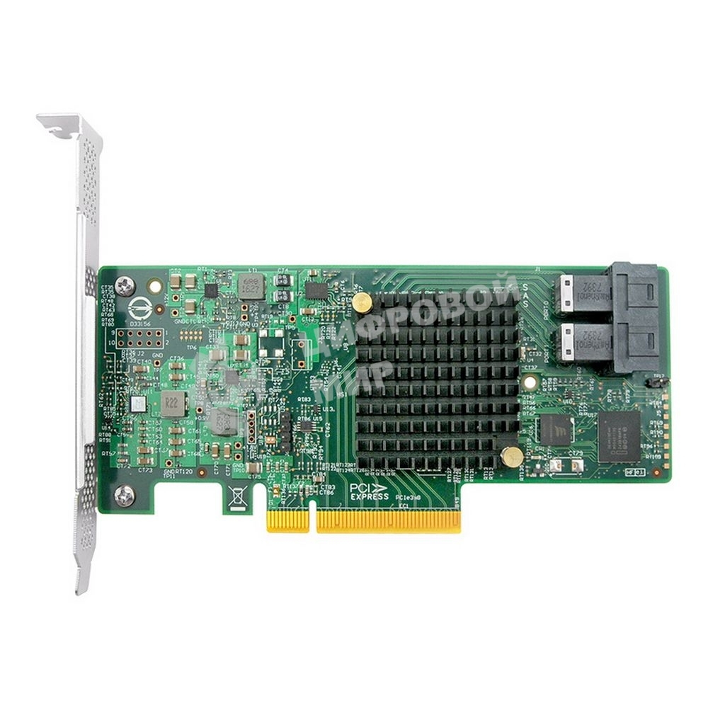 Контроллер ACD SAS3008-8R PCIe 3.0 x8 LP, SAS/SATA 12G, RAID 0,1,10,1E,JBOD, 8port (2xint SFF8643), 3008ROC (аналог LSI 9341-8i), RTL