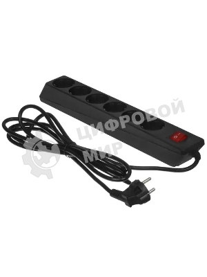 Сетевой фильтр SVEN Optima 3,0 м (6 розеток с защитными шторками) черный, цветная коробка