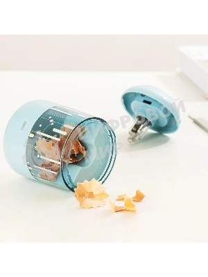 Точилка для карандашей электрическая Deli EH508-BL, 1 отверстие, пластик, синий (батарея)