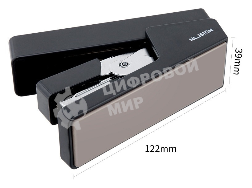 Степлер Deli ENS081BLACK Nusign 24/6 26/6 (25листов) черный 100скоб коробка