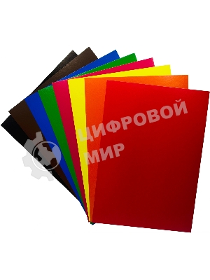 Картон цветной Silwerhof двусторонный мелованный, 8л. 8цв. A4 CREATE папка