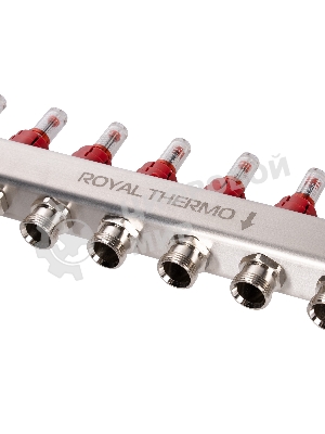 Коллектор Royal Thermo нерж. в сборе с расходомерами 1