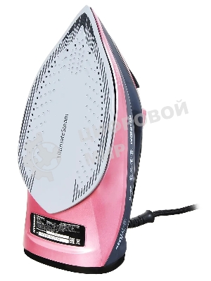 Утюг Hyundai H-SI01623 черный/розовый, 2400 Вт, 20 г/мин, 160 г/мин, 250 мл