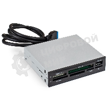 Кард-ридер ExeGate CR-611U3/черный/SD/SDHC/SDXC/MMC/microSD/T-Flash/CF/MS/MS micro/XD/USB 3.0/металл/пластик