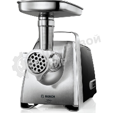 Мясорубка электрическая Bosch MFW68660 черный, 2200 Вт, 4.3 кг/мин, реверс, защита от перегрузки, металлический лоток, насадки - 10