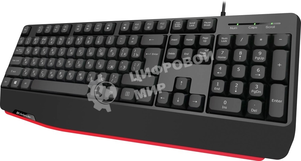 Клавиатура проводная Defender Atom HB-546, USB, черный