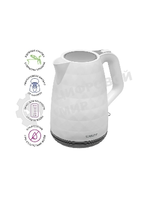 Чайник электрический Scarlett SC-EK18P49 1.7 л, 2200 Вт, белый/серый (корпус: пластик)