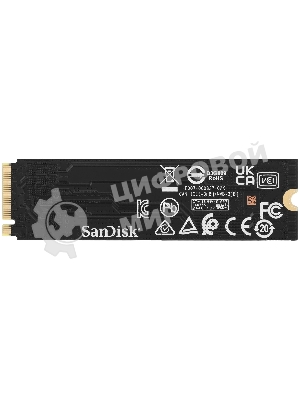 Накопитель SSD 1Tb WD черный SN7100, M.2 2280, PCI-E 3x4, R/W - 7250/6900 Mb/s 3D-NAND TLC