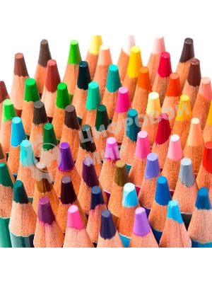 Карандаши цветные Deli 6568, липа, цветной корпус 72 цвета, металлическая коробка