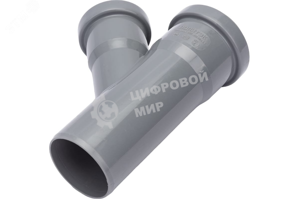 Тройник канализационный Политэк 45 град. 50 х 40 205445