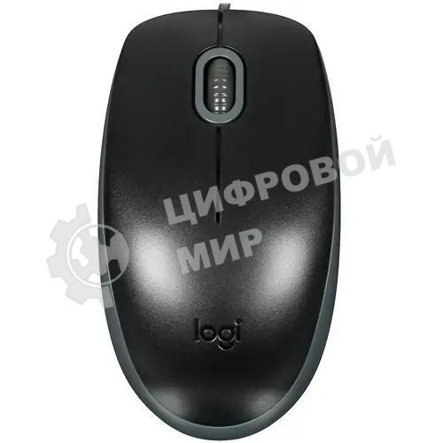 Мышь проводная Logitech M110 Silent черный, 1000 dpi, USB, кнопки - 3
