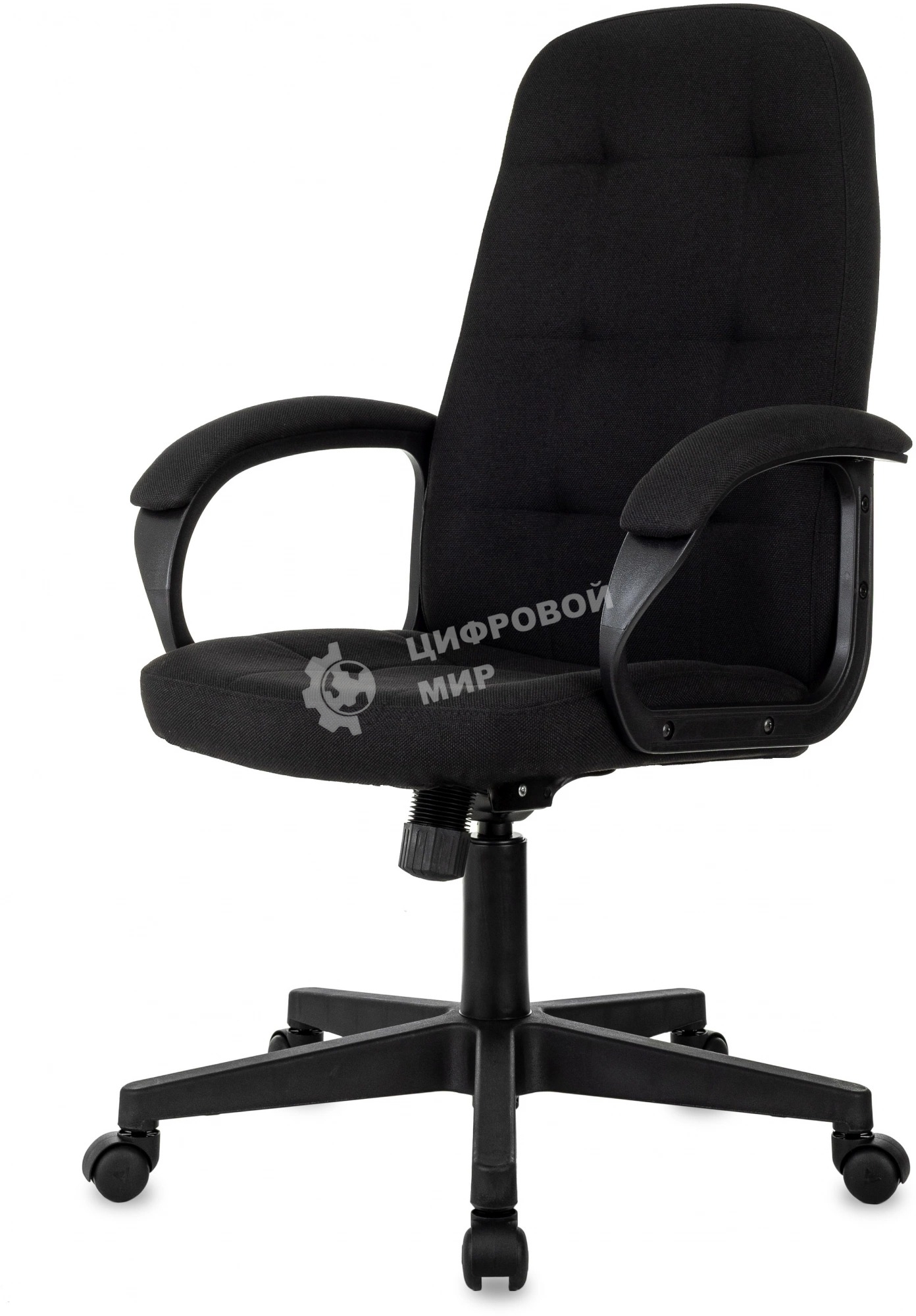 Кресло руководителя Бюрократ CH 002 Fabric 3C11 черный, крестов. пластик