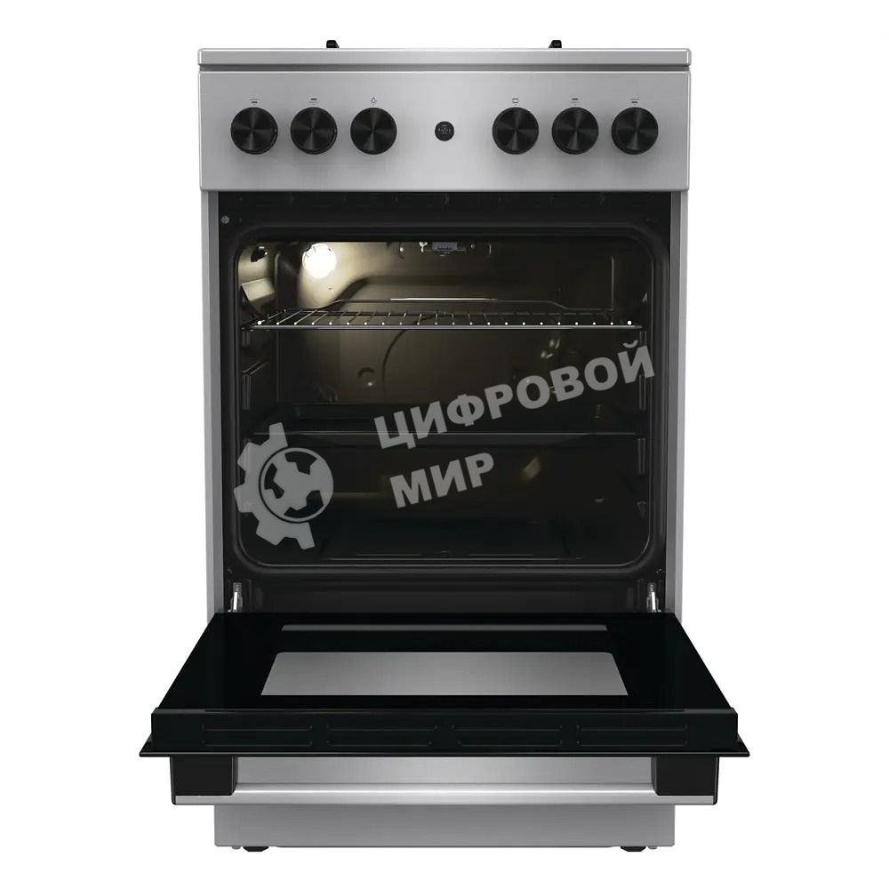 Плита газовая Gorenje GGI5A21XJ серебристый, конфорок 4 газовых, духовка 61 л, 50 см x 85 см x 59.4 см