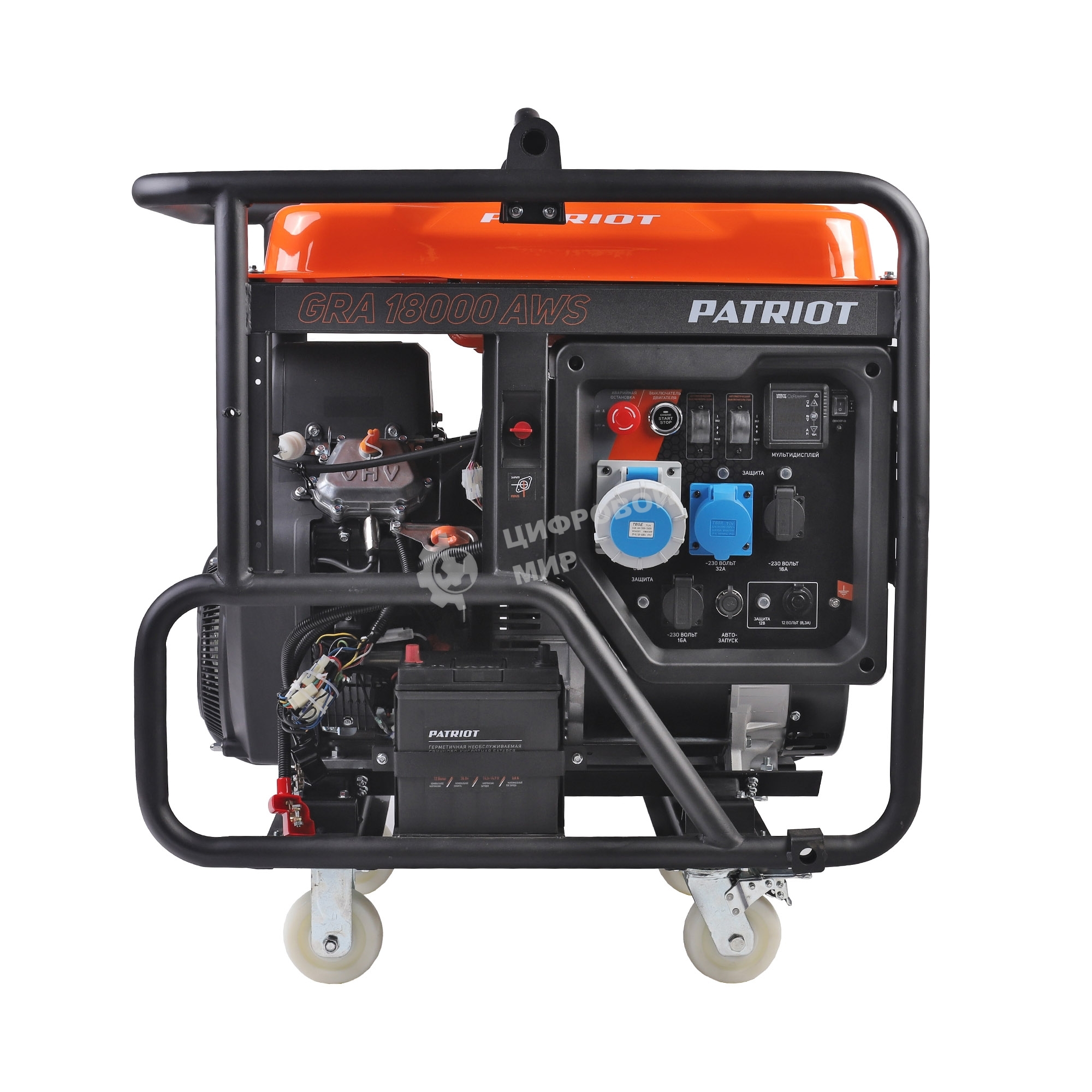 Электрогенератор бензиновый Patriot GRA 18000AWS, 18 кВт, 75дБ, 260 кг