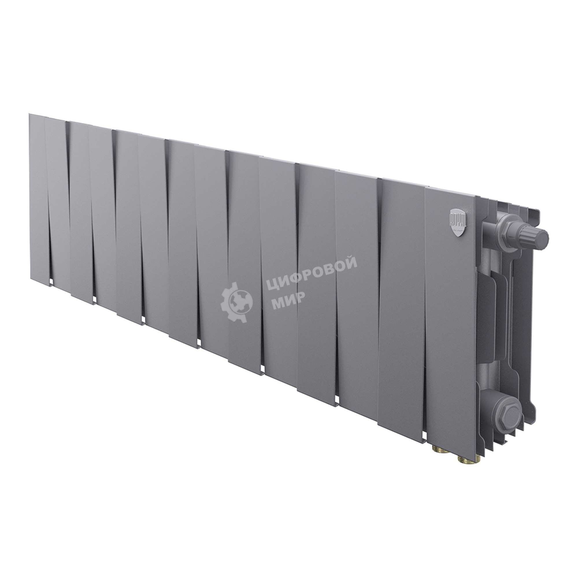 Радиатор биметаллический Royal Thermo PianoForte 200 серебристый VR80- 14 секц.