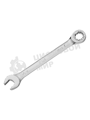 Набор ключей комбинированных трещоточных Denzel 6-19 мм, 12 шт., CrV, матовый хром