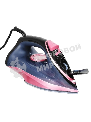 Утюг Hyundai H-SI01623 черный/розовый, 2400 Вт, 20 г/мин, 160 г/мин, 250 мл