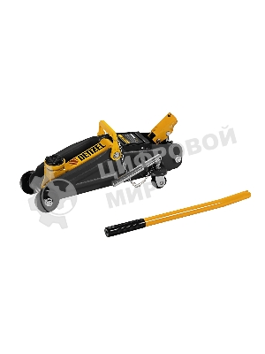 Домкрат гидравлический подкатной с фиксатором Denzel, 2 т, 130-330 мм