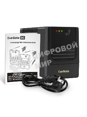 Источник бесперебойного питания ExeGate Power NB-450.LED.AVR.4C13 (450VA/270W, LED, AVR, 4*C13, батарея 12V 4.5Ah, Black)