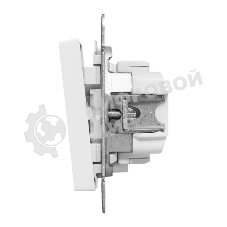 Механизм выключателя EKF UP1-SWW-14 одноклавишный, с подсветкой, белый Эпика