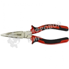 Длинногубцы Matrix 17422 NICKEL 180 мм, изогнутые никелированные, двухкомпонентные рукоятки