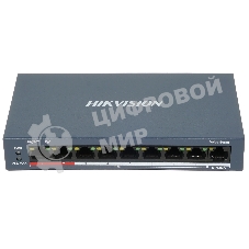 Коммутатор Hikvision DS-3E0109P-E/M(B), 8×100 Мбит/с PoE+ + 1×100 Мбит/с, неуправляемый