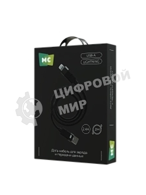Дата-кабель MORE CHOICE (4620202554826) K87i 2м USB 2.4A для Lightning - 2м, черный