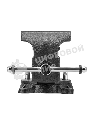 Тиски слесарные Denzel BVH-150 150 мм, поворотные, стальная направляющая, с наковальней