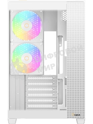 Корпус Ocypus Delta C74 ARGB White, Midi-Tower, белый, 2 x 120 мм