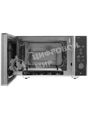 Микроволновая печь CASO MG 25 Ceramic Menu серебристый/черный, 25 л, 900 Вт, переключатели - кнопки, поворотный механизм