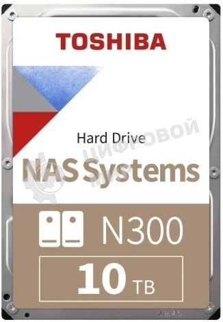 Жесткий диск HDD Toshiba N300 10Tb 7200rpm SATA-III 512Mb 3.5
