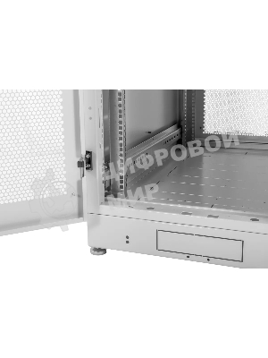 Шкаф серверный напольный 48U (600 1000) дверь перфорированная, задние двойные перфорированные
