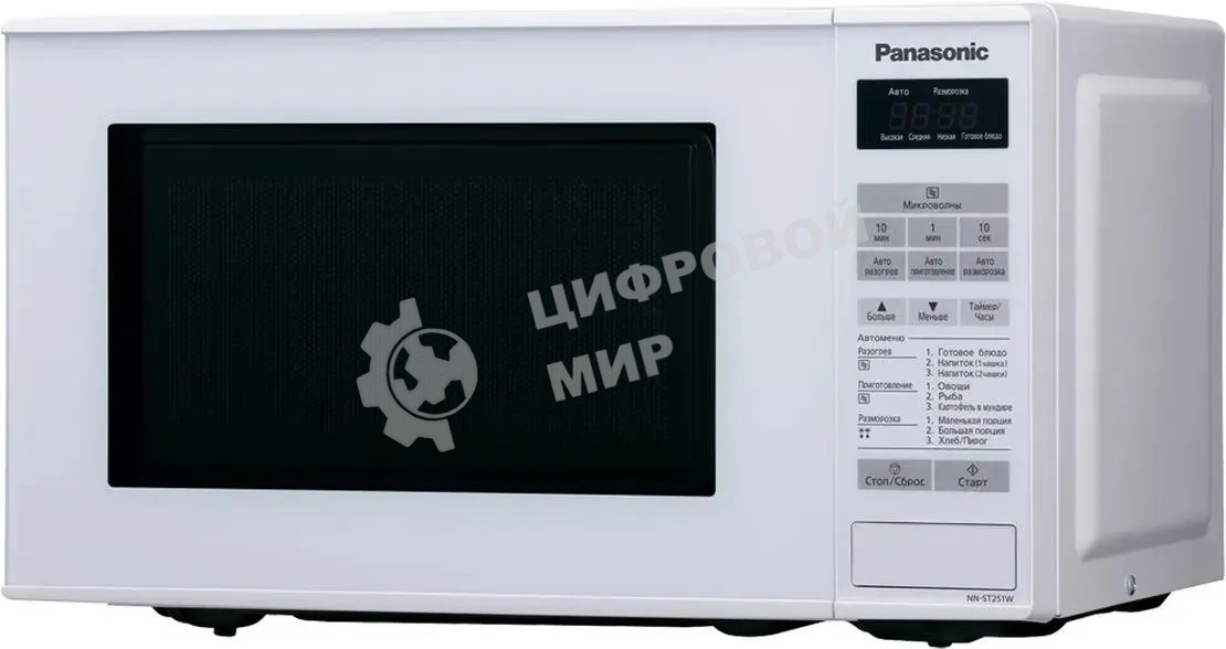 Микроволновая печь Panasonic NN-ST251WZPE белый, 20 л, 800 Вт, переключатели - сенсор