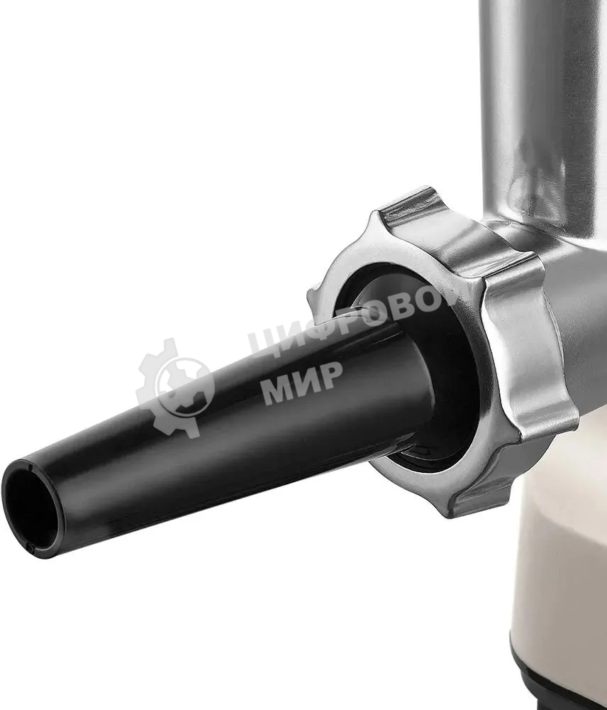 Мясорубка электрическая Kitfort КТ-2126 серый, 800 Вт, 1.2 кг/мин, реверс, защита от перегрузки, насадки - 4