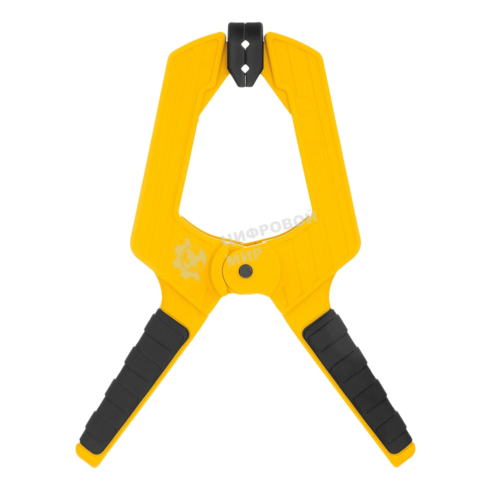 Струбцина клещеобразная Denzel усиленная 100 х 80 мм, двухкомпонентные рукоятки