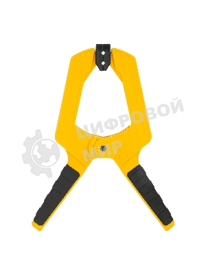 Струбцина клещеобразная Denzel усиленная 100 х 80 мм, двухкомпонентные рукоятки